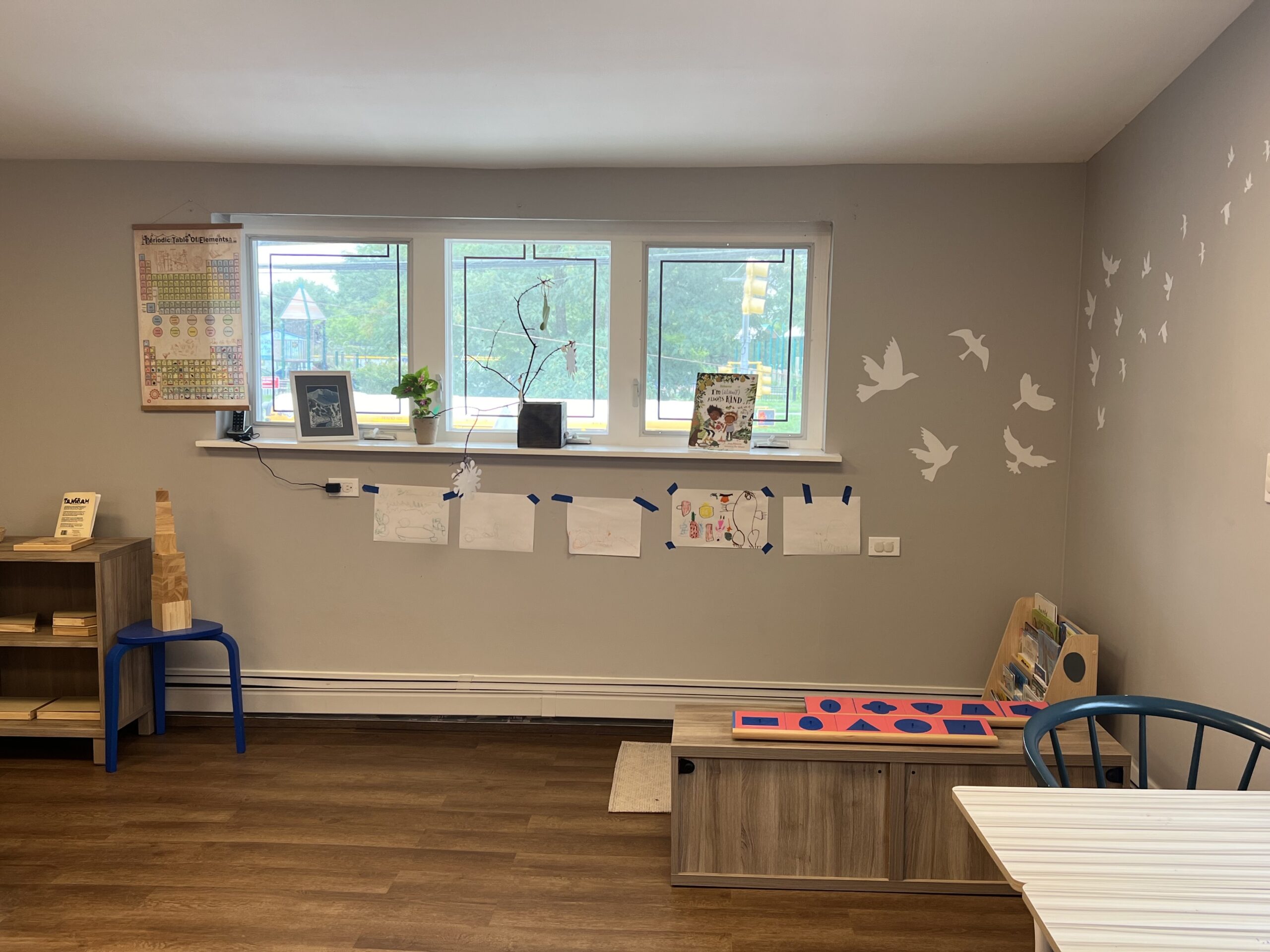 A learning room at Elements Workspace.