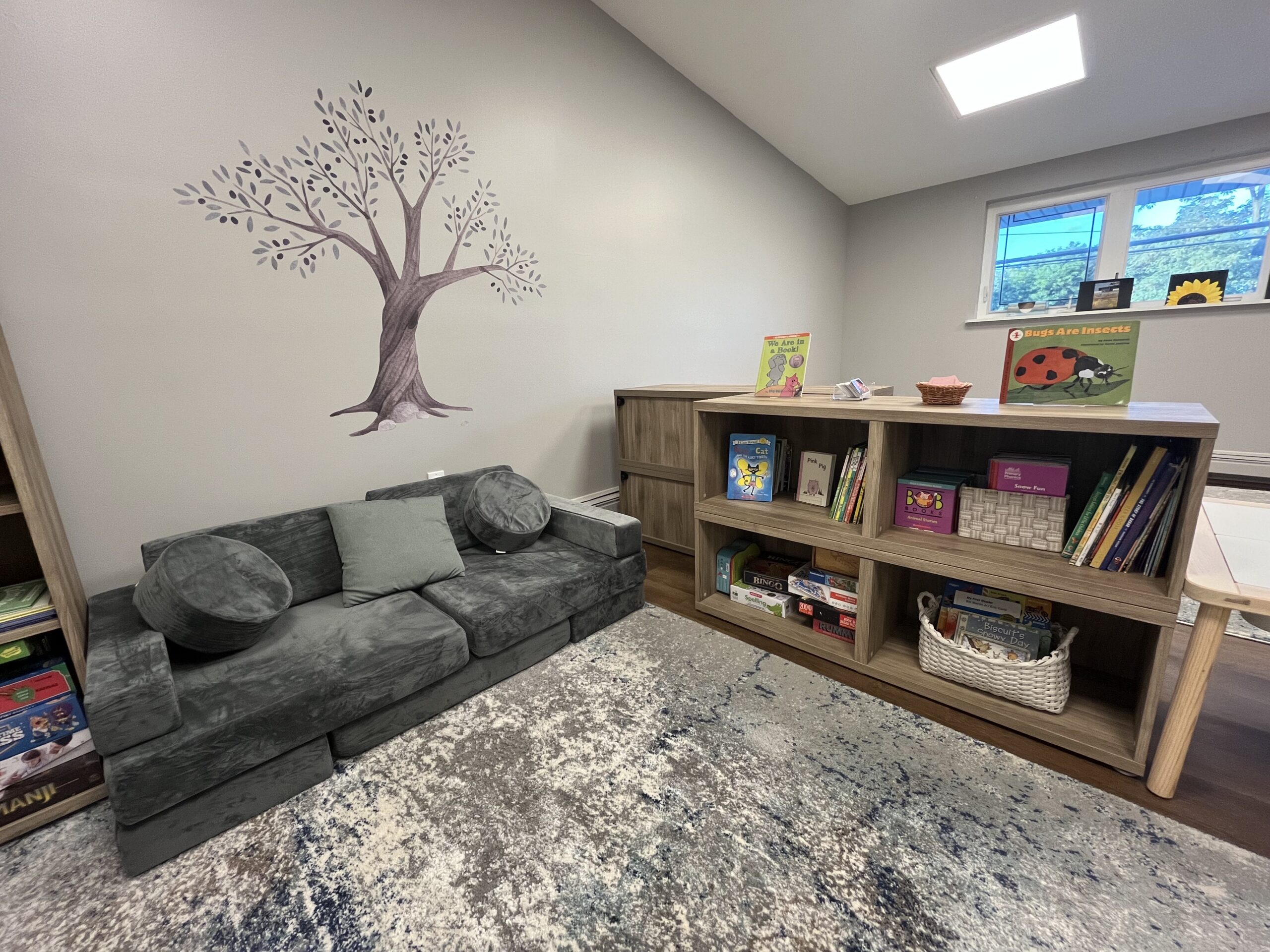 Parent co-working area at Elements Workspace.