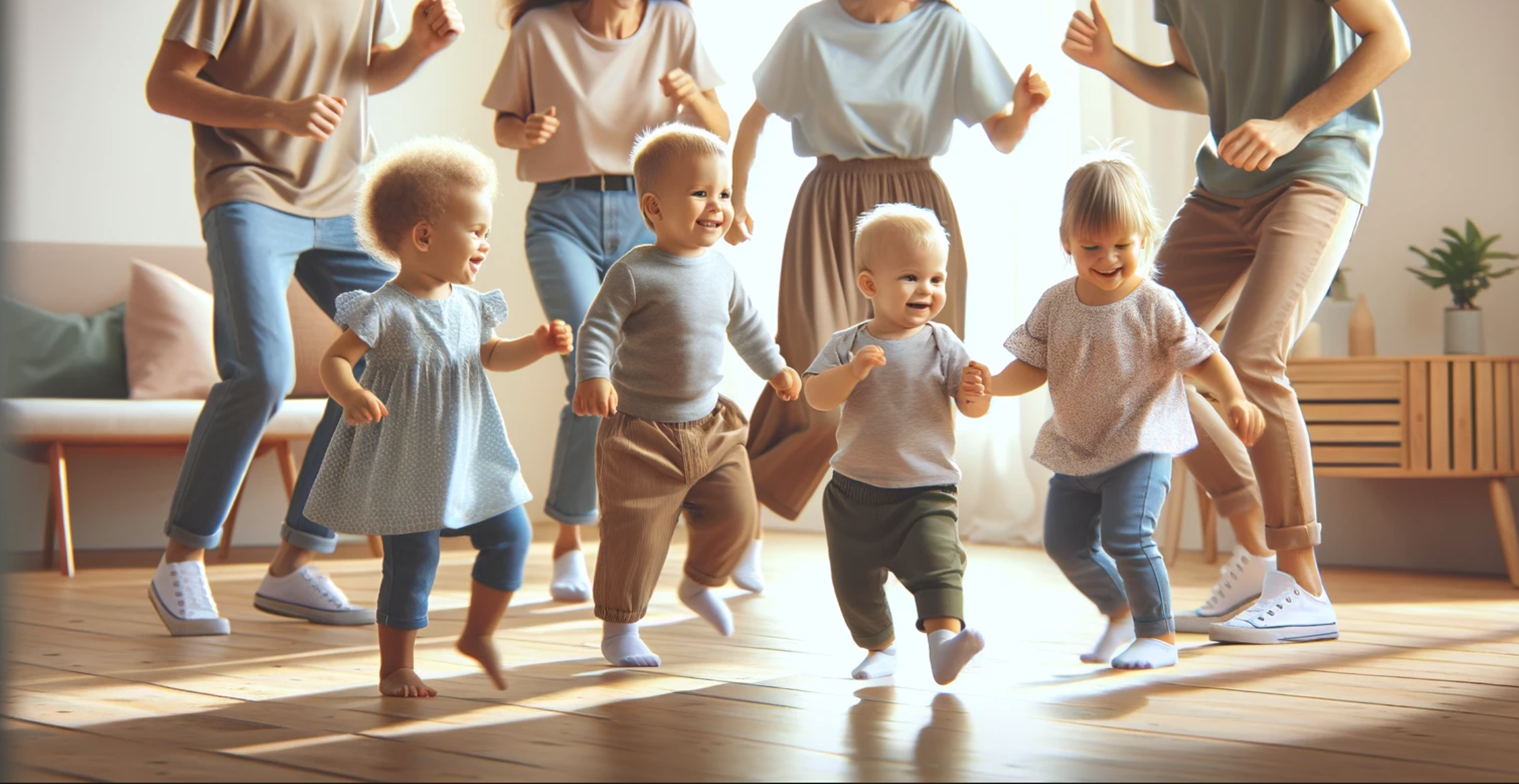 Toddlers dancing