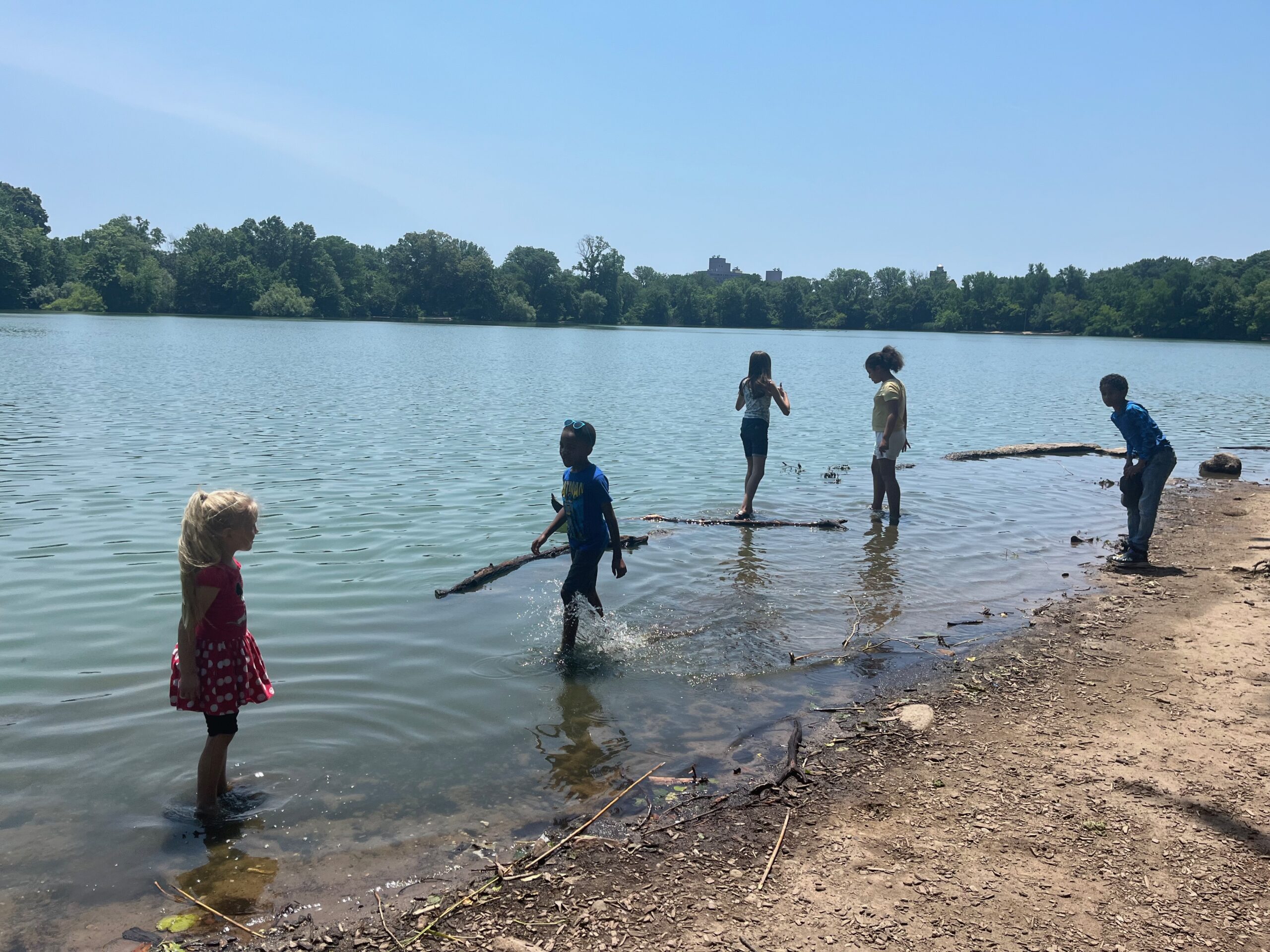 Group of happy children at summer camp