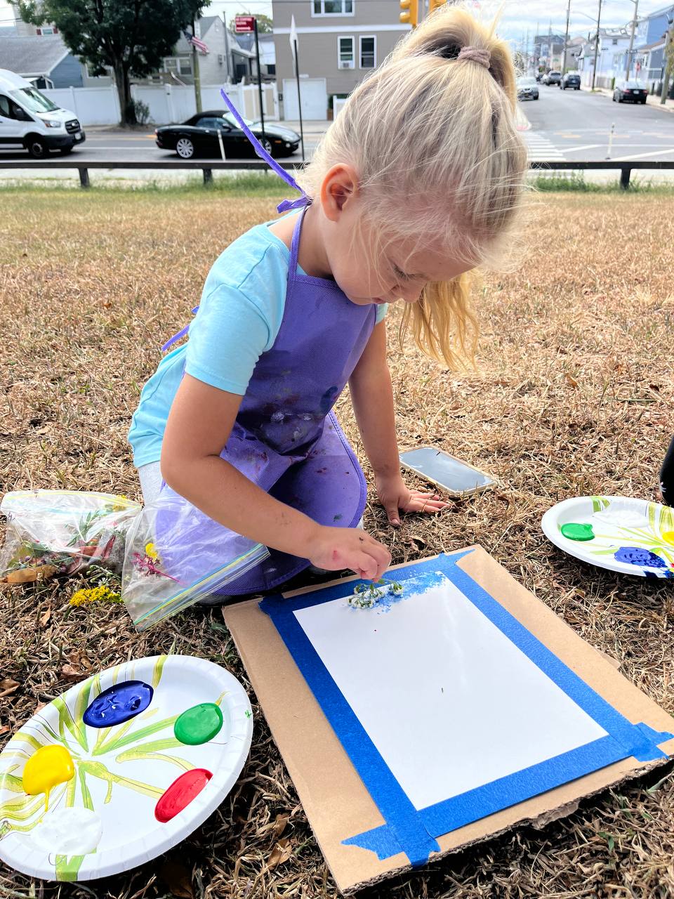 Happy child at summer camp